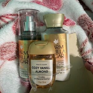 Bath & Body Works Warm Vanilla Sugar Set - Gold and White